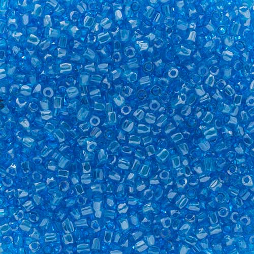 Czech Seed Beads 3Cut - 9/0 - Transparent Capri Blue Luster (100g)
