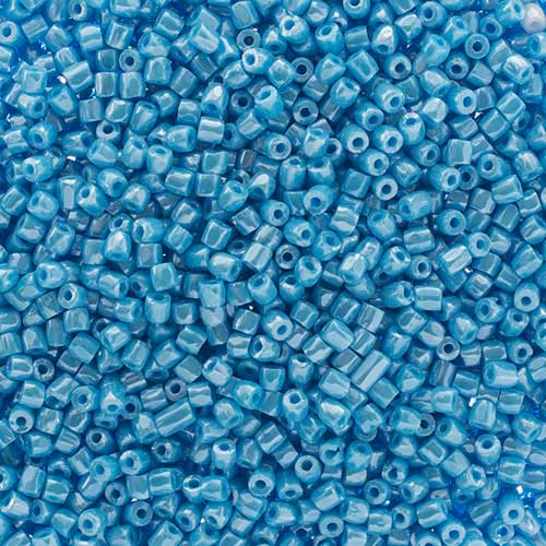 Czech Seed Beads 3Cut - 9/0 - Opaque Light Blue Luster (100g)
