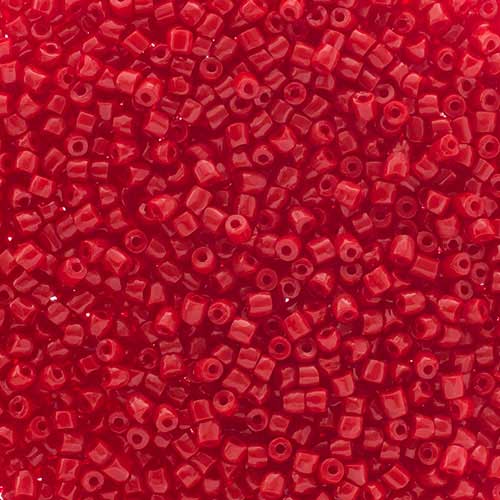 Czech Seed Beads 3Cut - 9/0 - Opaque Light Red (100g)