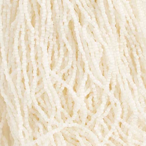 Czech - 12/0 - 3-cut Seed Beads - Opaque Satin (pkg strung)