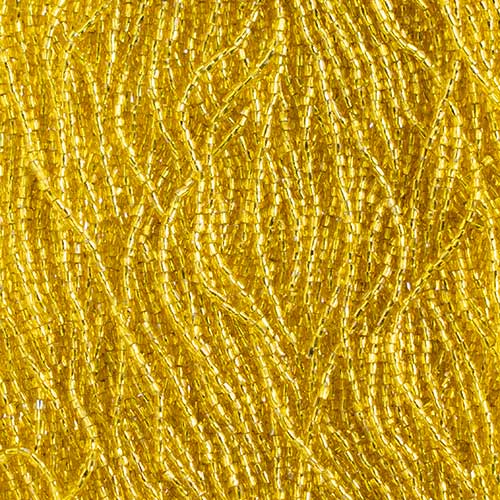 Czech - 12/0 - 3-cut Seed Beads - Silver Lined Yellow (pkg strung)