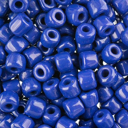 Czech Glass Beads - 4.5mm Rola - Opaque Dark Royal Blue (tube)