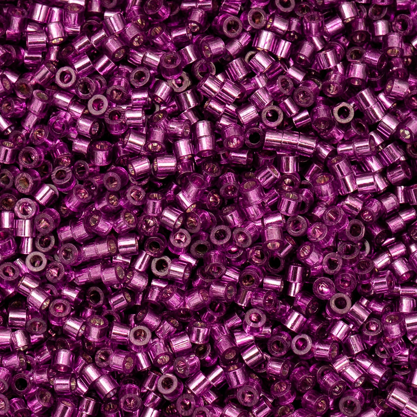 Cylin Bead - 11/0 - Magenta Silver Lined (25g)