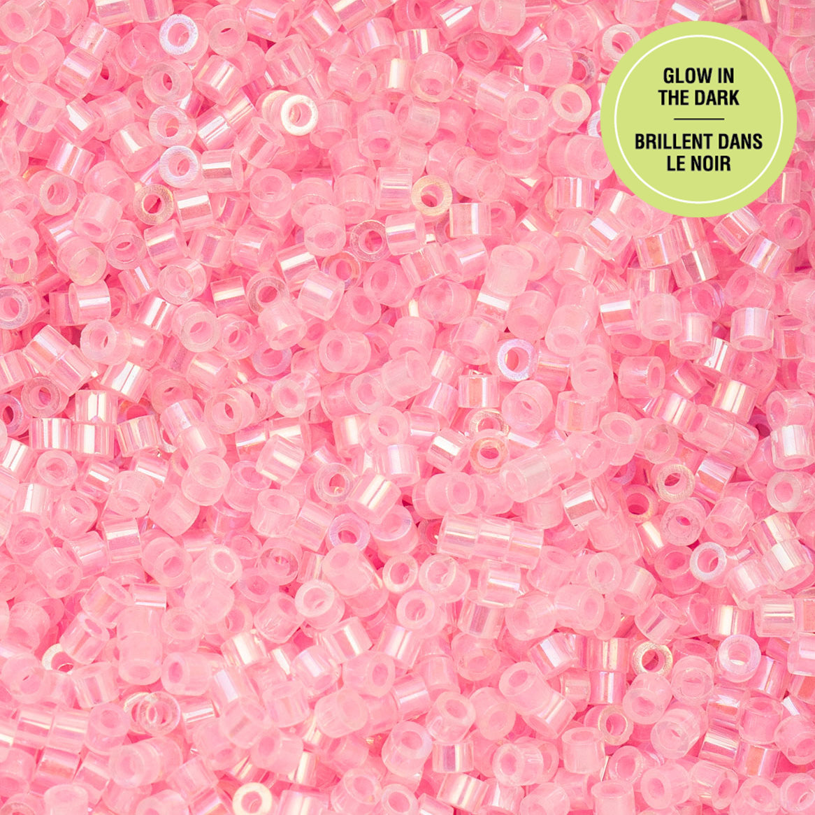 Cylin Bead - 11/0 - Glow in Dark AB - Rose (25g)