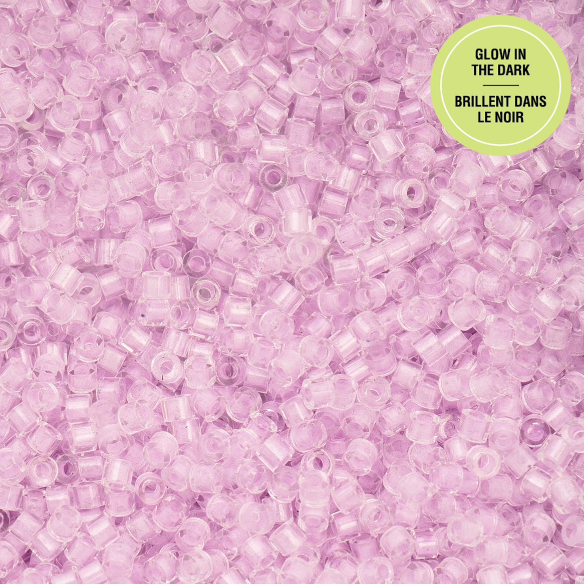 Cylin Bead - 11/0 - Glow in Dark - Violet (25g)