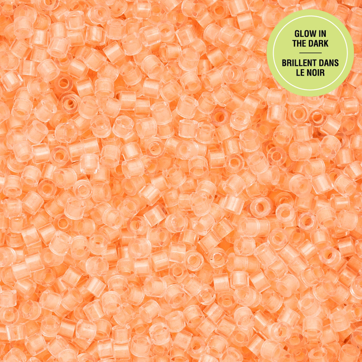 Cylin Bead - 11/0 - Glow in Dark - Orange (25g)