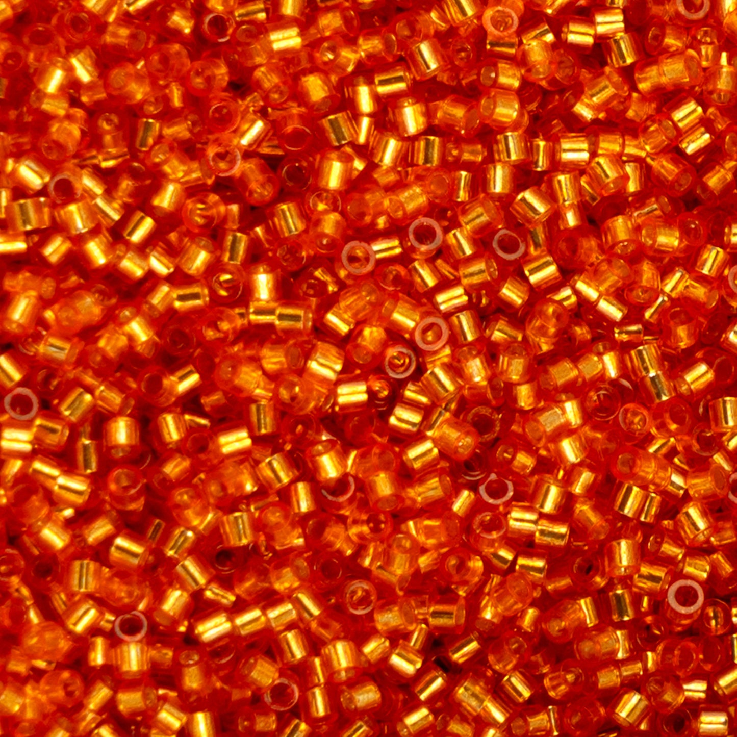 Cylin Bead - 11/0 - Orange Silver Lined (25g)