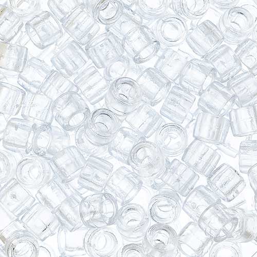 Acrylic - 6mm Mini Crow Beads - Transparent Crystal (1000pcs)