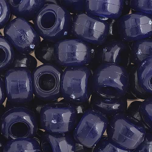 Acrylic - 9mm Crow Beads - Opaque Navy (1000pcs)