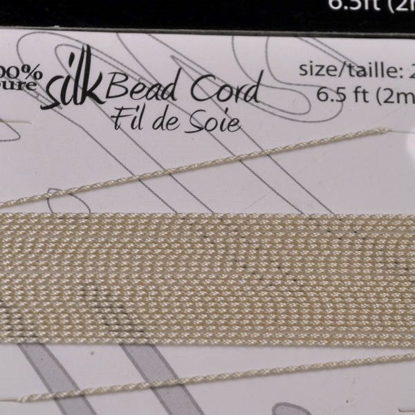 Silk Thread - #2 Dazzle-It Silk Thread / Needle - Beige (2 m)