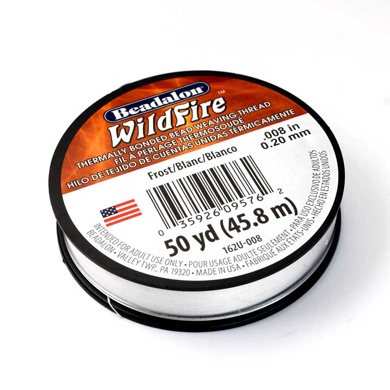 Wildfire Bonded Bead Thread - 50yds .008in - Frost (Spool)