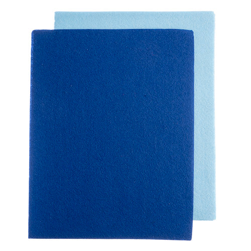 GoodFelt Beading Foundation - 8.5x11in - Light Blue and Blue (Pack 4)