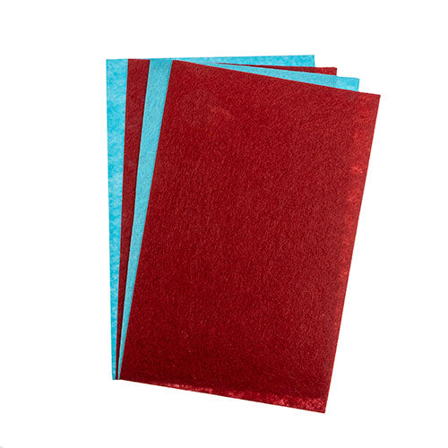 GoodFelt Beading Foundation - 5x8in - Burgundy and Sky Blue (Pack 4)