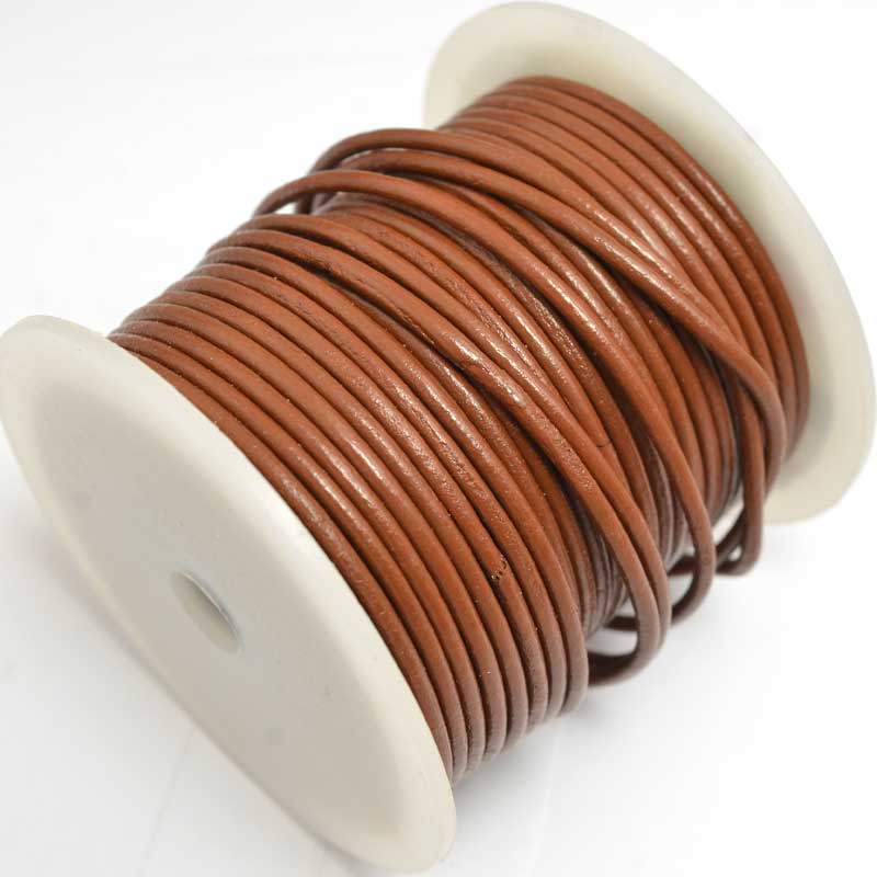 Stringing - 2mm Leather Cord - Dark Brown (25 meters)