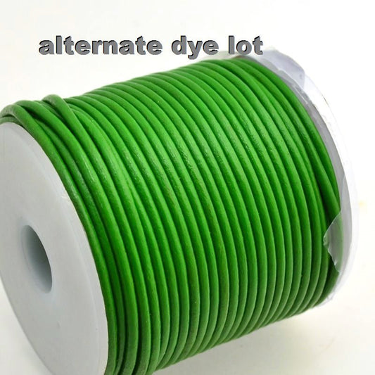 Stringing - 2mm Leather Cord - Pistachio (25 meter Spool)