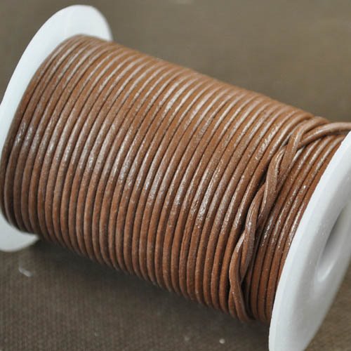 Stringing - 1.5mm Leather Cord - Cinnamon Brown (25 meters)