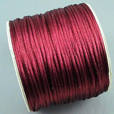 Rattail Cord - 2mm Satin Rattail Cord - Wine (Spool)