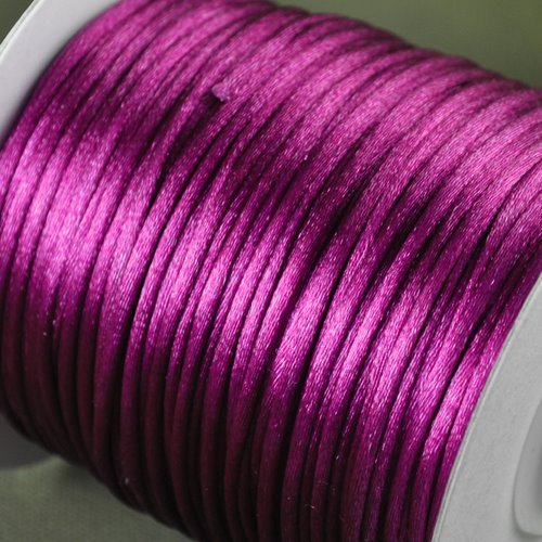 Rattail Cord - 2mm Satin Rattail Cord - Cardinal Purple (Spool)