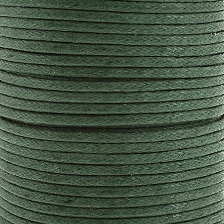 Cotton Cord - 1.5mm Round Waxed - Light Emerald (25m)