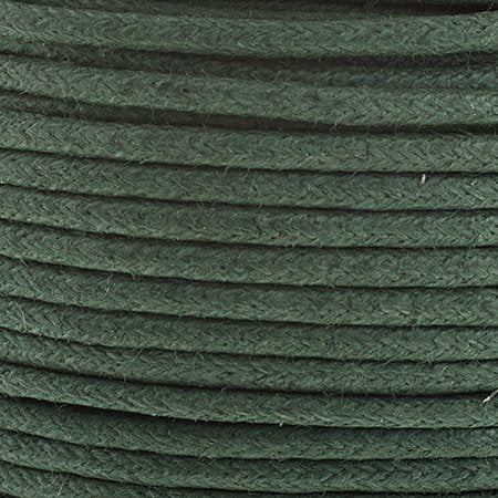 Cotton Cord - 2mm Round Waxed - Light Emerald (25m)