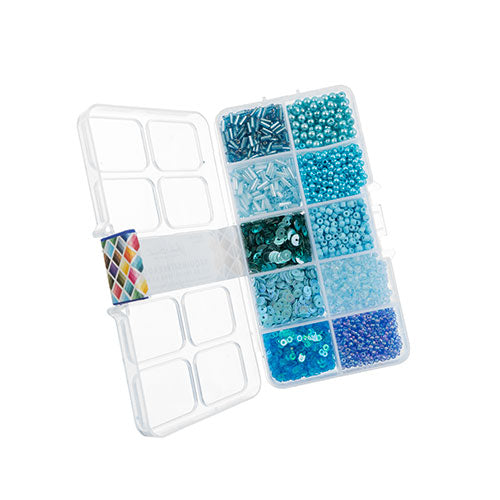 Sequins and Beads Kit - Assorted - Blue (Box)