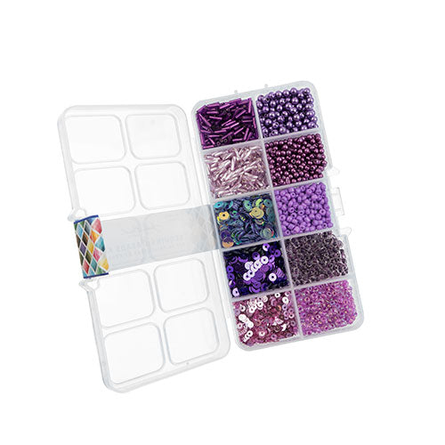 Sequins and Beads Kit - Assorted - Purple (Box)