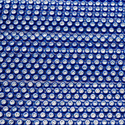 Crystal Lane Rhinestone Trim - ss8 (2.3mm) - Royal Blue Casing/ Crystal (10yd)