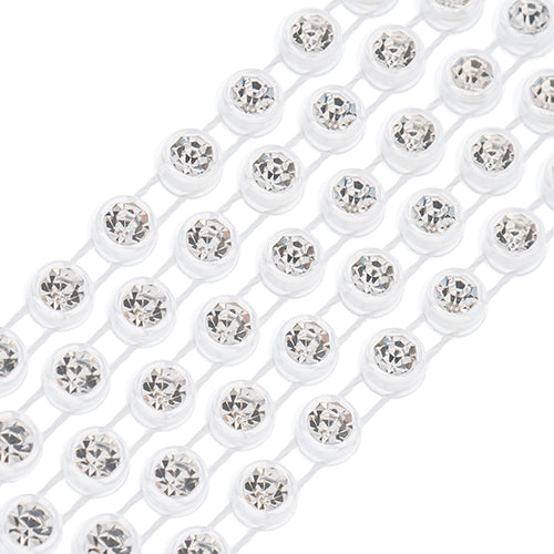 Crystal Lane Rhinestone Trim - ss10 (2.7mm) - Transparent Casing/ Crystal (1yd)