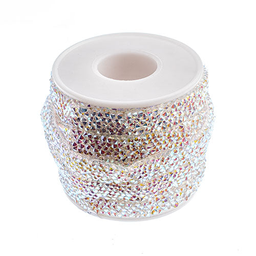 Resin Trim Hot Fix - Crystal Crush - Crystal AB (5m)