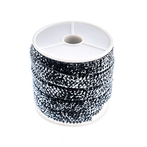 Resin Trim Hot Fix - Crystal Crush - Jet (5m)