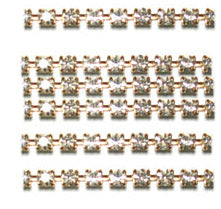 Rhinestone CupChain - ss18 (4.1mm) - Prong Set Rhinestone Chain - Crystal - Gold