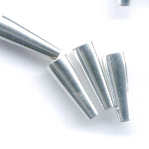 Cone Smooth - 12mm - Sterling (Pair)