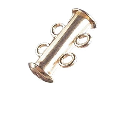 Magnetic Clasp Slide Tube - 2-Strand - 14 Kt Gold-filled