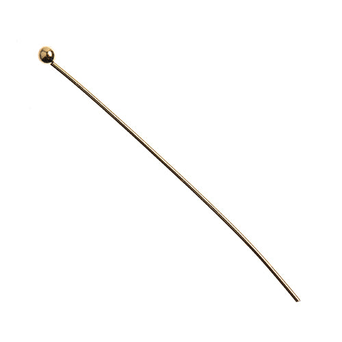 Headpins - 1.25in / 24ga Ball - 18kt Goldplated (Pack)