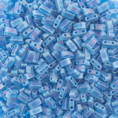 Miyuki - Half Tila - Capri Blue Transparent AB Matte (50g)
