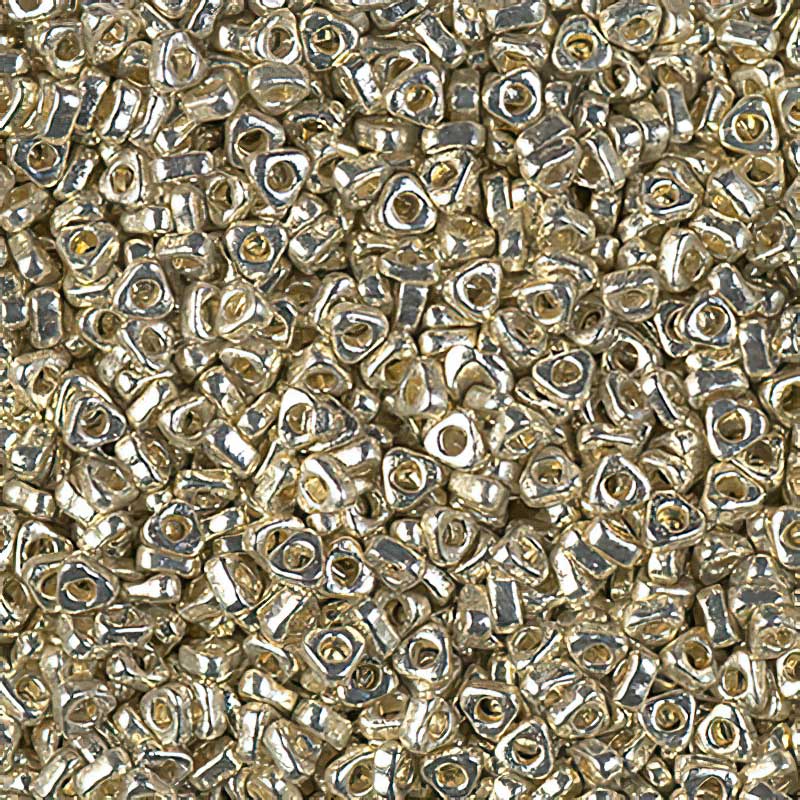 Miyuki Triangle Spacer Beads - 2.8mm - Duracoat Galvanized Silver