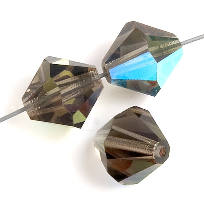 Preciosa 4mm Bicone - Black Diamond AB (40)