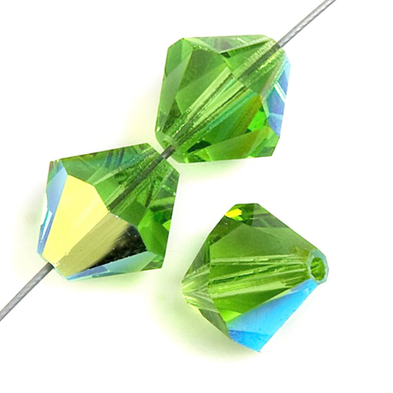 Preciosa 4mm Bicone - Peridot AB (40)