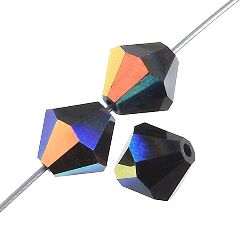 Preciosa 5mm Bicone - Jet AB (32)