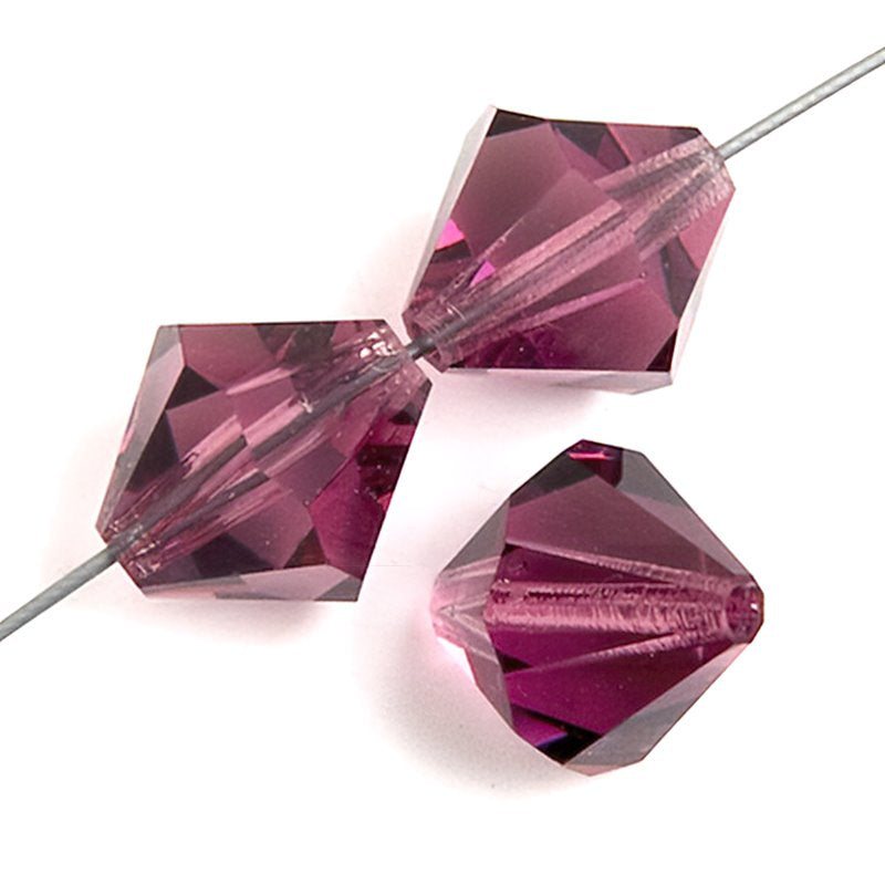 Preciosa 6mm Bicone - Amethyst (36)