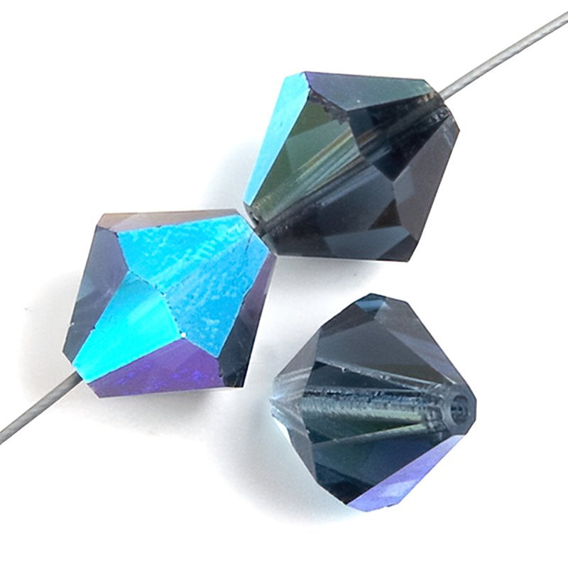 Preciosa 6mm Bicone - Montana AB (36)