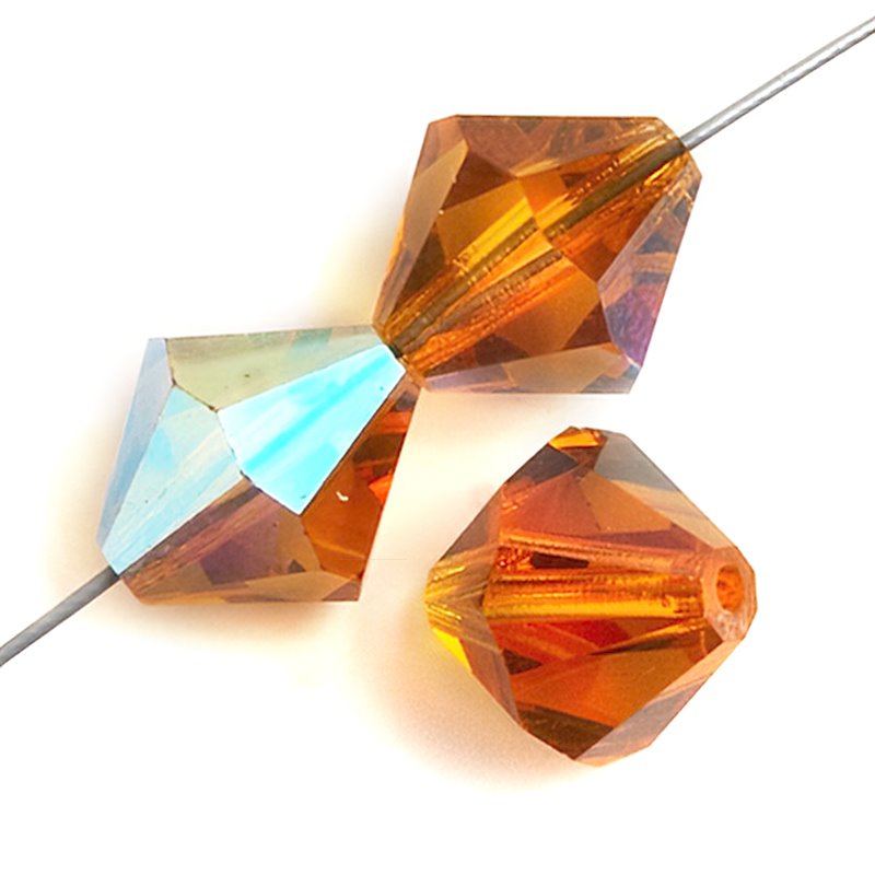 Preciosa 6mm Bicone - Topaz AB (36)