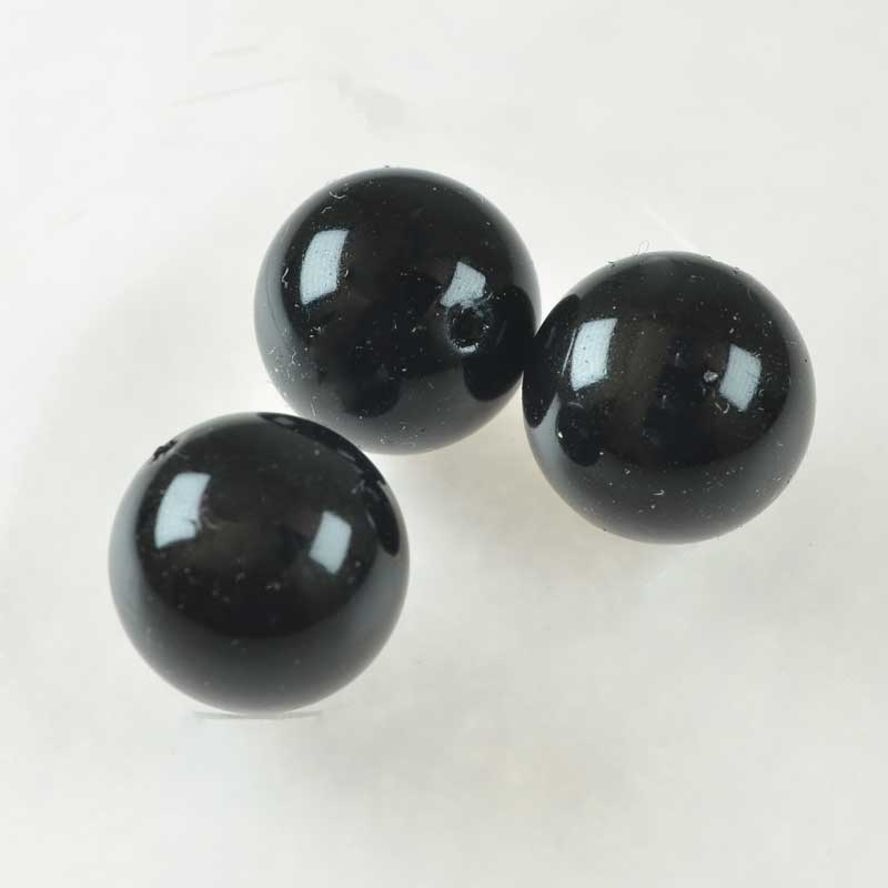 Preciosa (tm) Pearl - 10mm - Round - Black