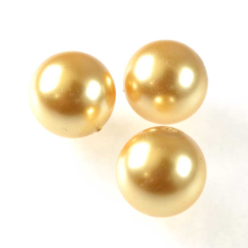 Preciosa (tm) Pearl - 10mm - Round - Gold