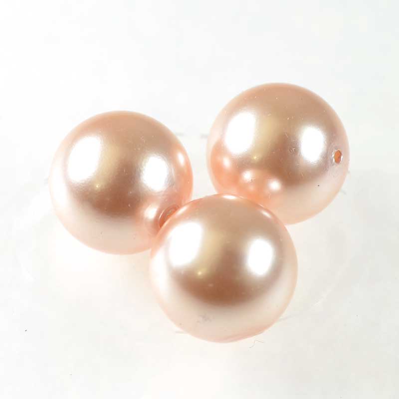 Preciosa (tm) Pearl - 12mm - Round - Peach