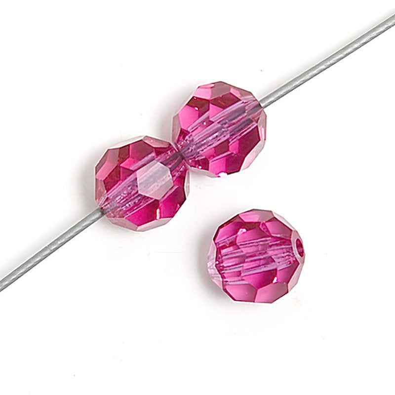 Preciosa Crystal - 4mm Faceted Round - Fuchsia (40)