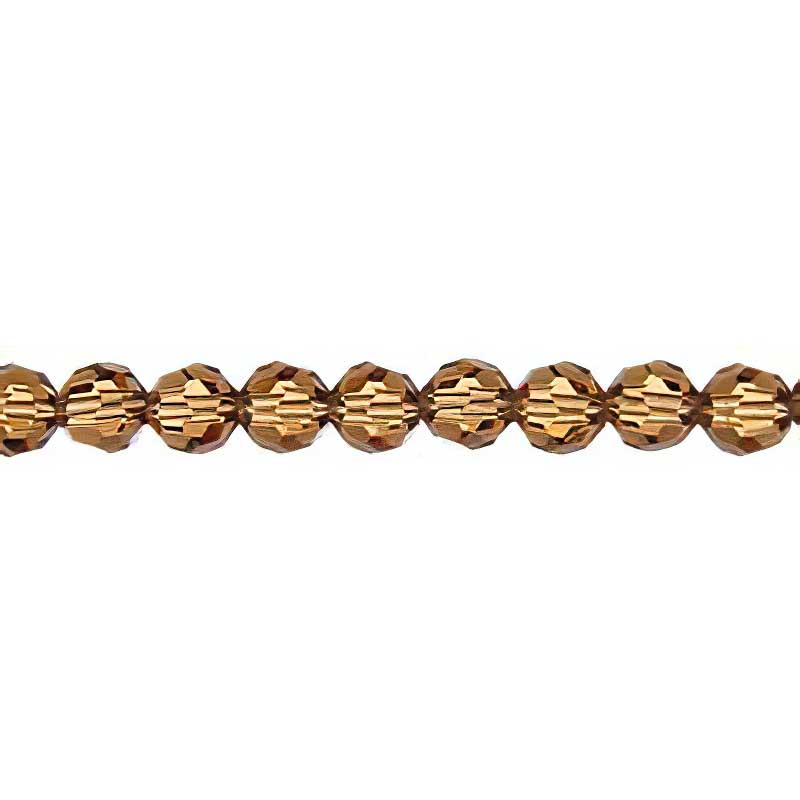 Preciosa Crystal - 6mm Faceted Round - Light Colorado Topaz (21)