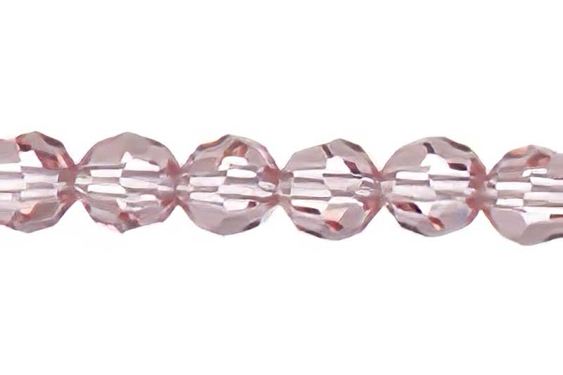Preciosa Crystal - 6mm Faceted Round - Light Rose (21)