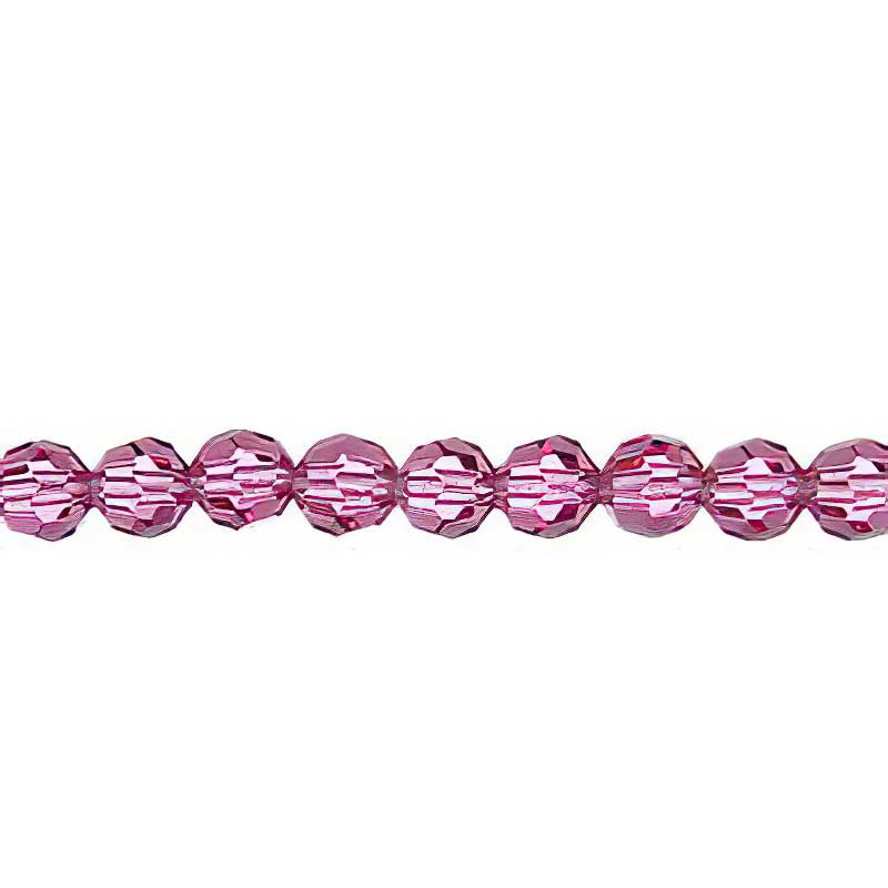 Preciosa Crystal - 6mm Faceted Round - Rose (21)