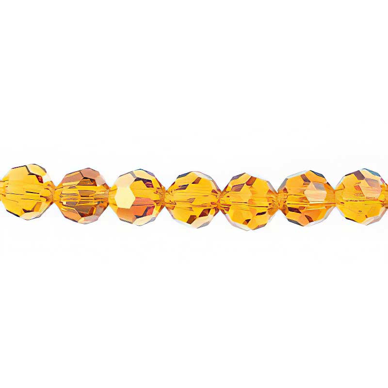 Preciosa Crystal - 6mm Faceted Round - Topaz AB (21)